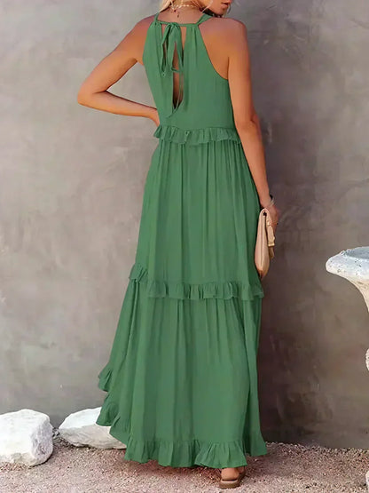 Landry - Abito senza maniche con volant chic