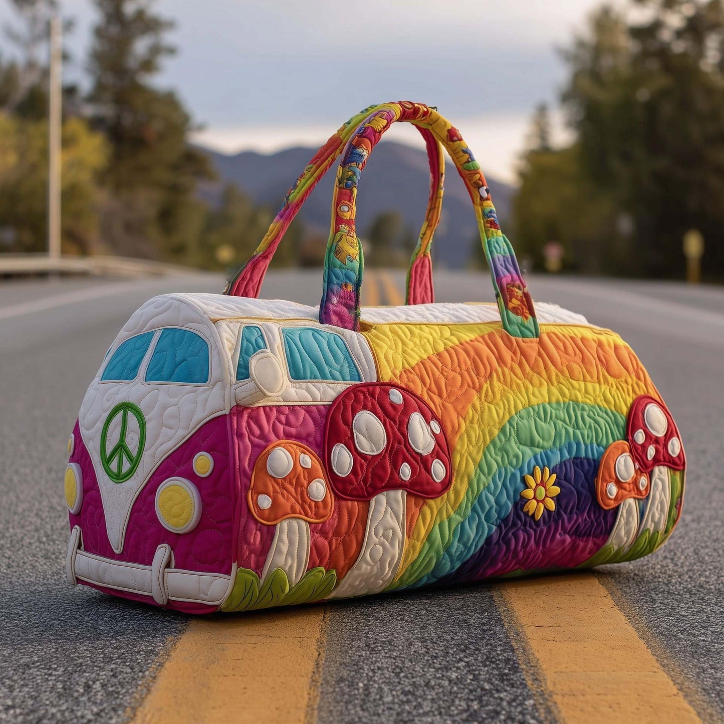 Luna – Borsa da Viaggio Trapuntata con Design Artigianale