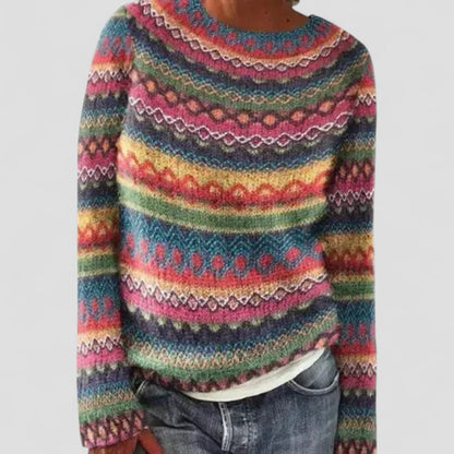 Sienna | Maglione in maglia fantasia da donna | Taglio rilassato e caldo