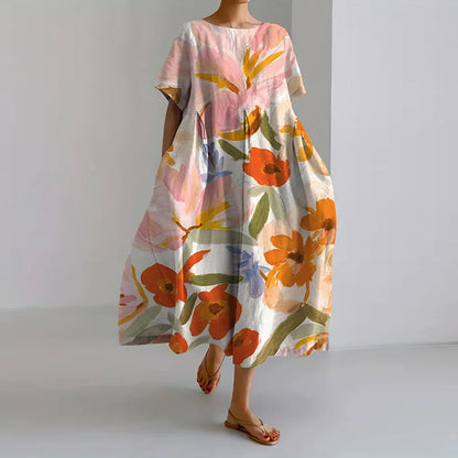 Wren - Abito fluido con Stampato di Fiori frescas elegante