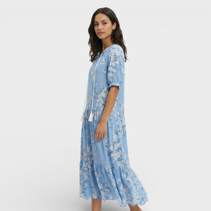 Abito maxi Boho Scollo Pico