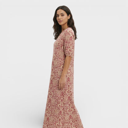 Abito maxi Boho Scollo Pico