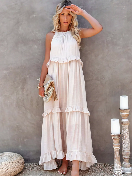 Mabel | Abito Maxi Ruffle Breeze