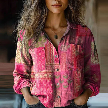 MONICA™ - BLUSA DI PRIMAVERA IMPRESA VINTAGE