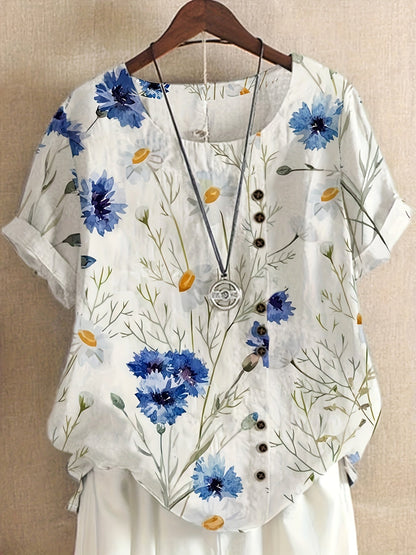Sienna – Blusa con Dettaglio con bottoni Floreali