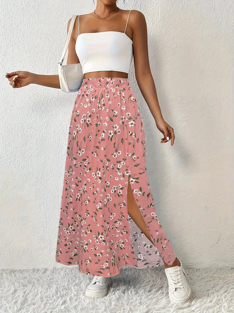 SOLYNNE – GONNA MAXI CON STAMPA FLOREALE