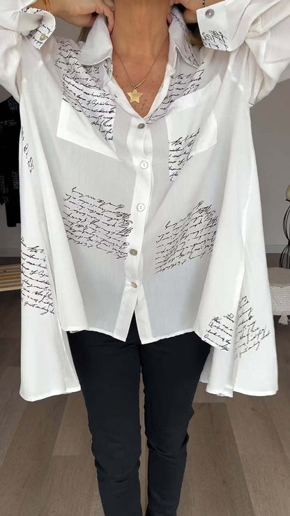 Skylar – Camicia di bottoni manuscrita