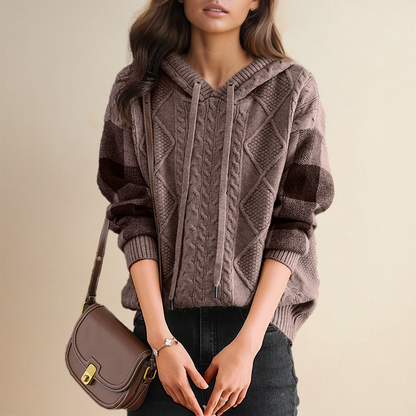 Emily | Maglione con cappuccio in maglia Trenzado
