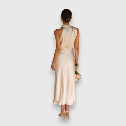 Daisy | Elegante Abito di Satin con Collo Halter