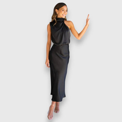 Daisy | Elegante Abito di Satin con Collo Halter