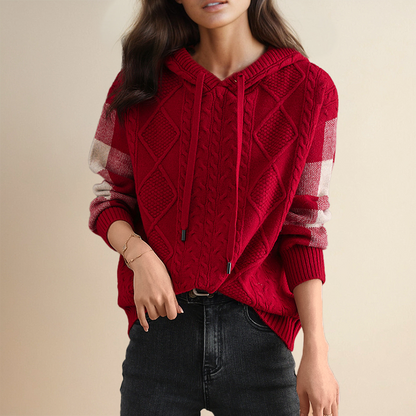 Emily | Maglione con cappuccio in maglia Trenzado