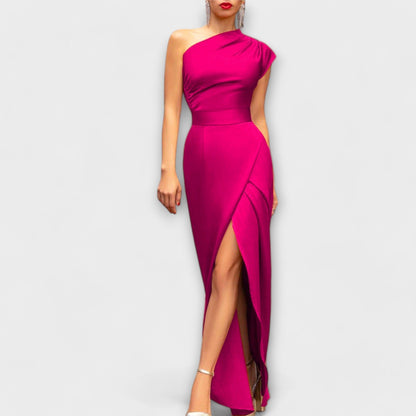 Axa - Elegante Abito Maxi Asimmetrico di Noche
