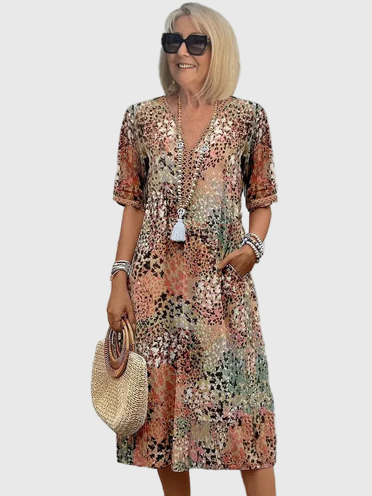 Sofía | Elegante Abito midi Floreale
