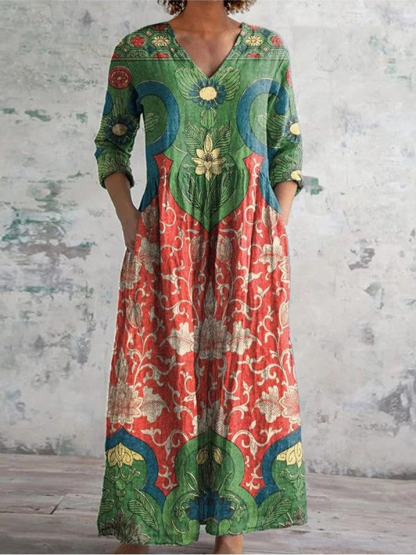 GRETA – ABITO MAXI DI STAMPA BOHEMIO