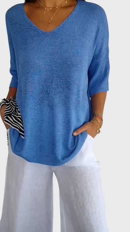 Cassandra™ | Top elegante di collo a V
