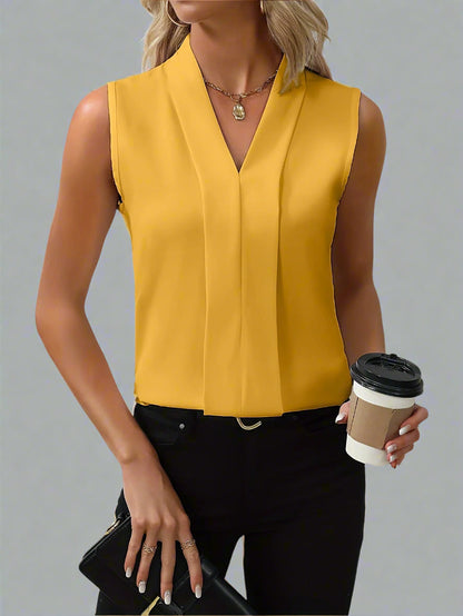 Roma | Blusa senza maniche con scollo a V