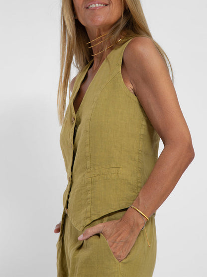 Aira - Set di Gilet Abotonado e Pantaloni a gamba larga