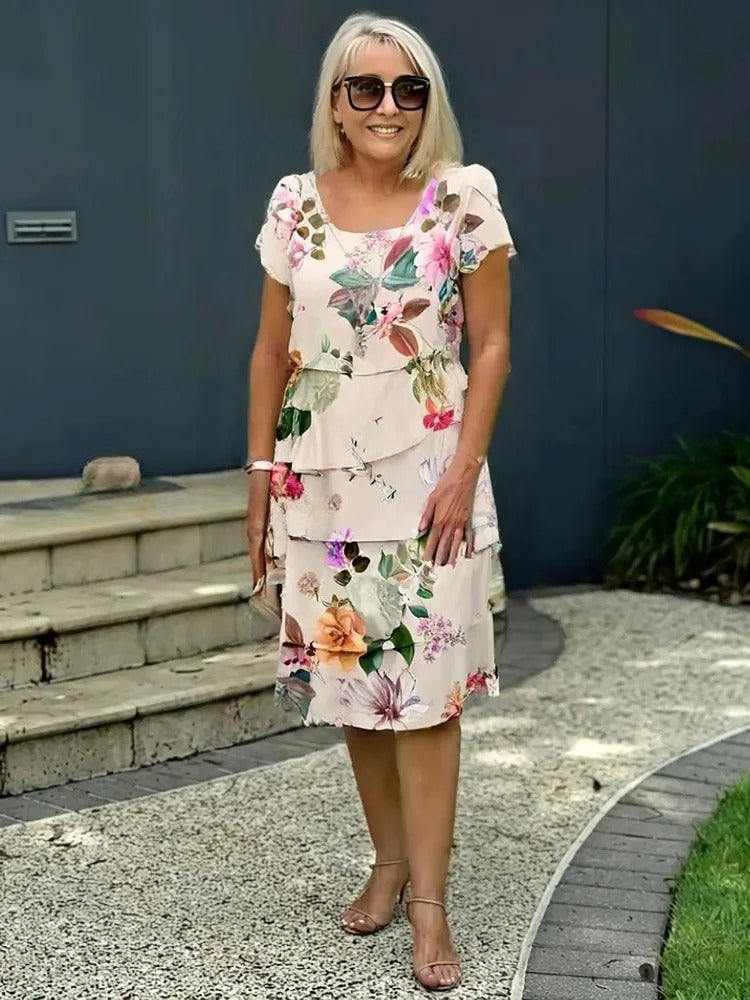 Jasara - Abito Maxi Cascada Floreale Boho