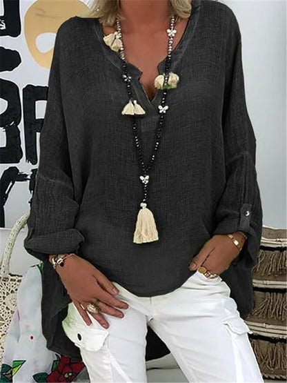 Caelina - Camicia Basic a maniche lunghe