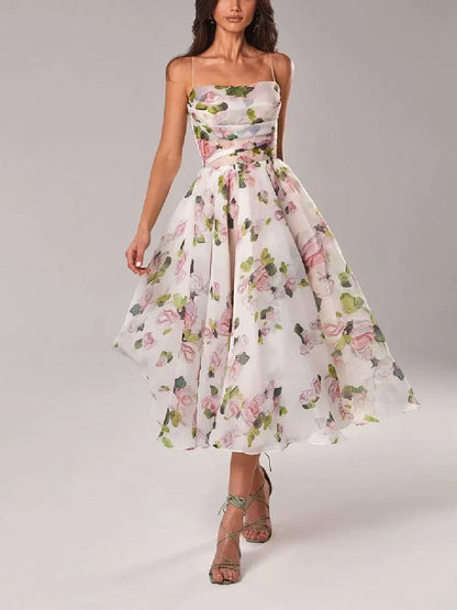 Emilia - Elegante Abito senza maniche Impreso