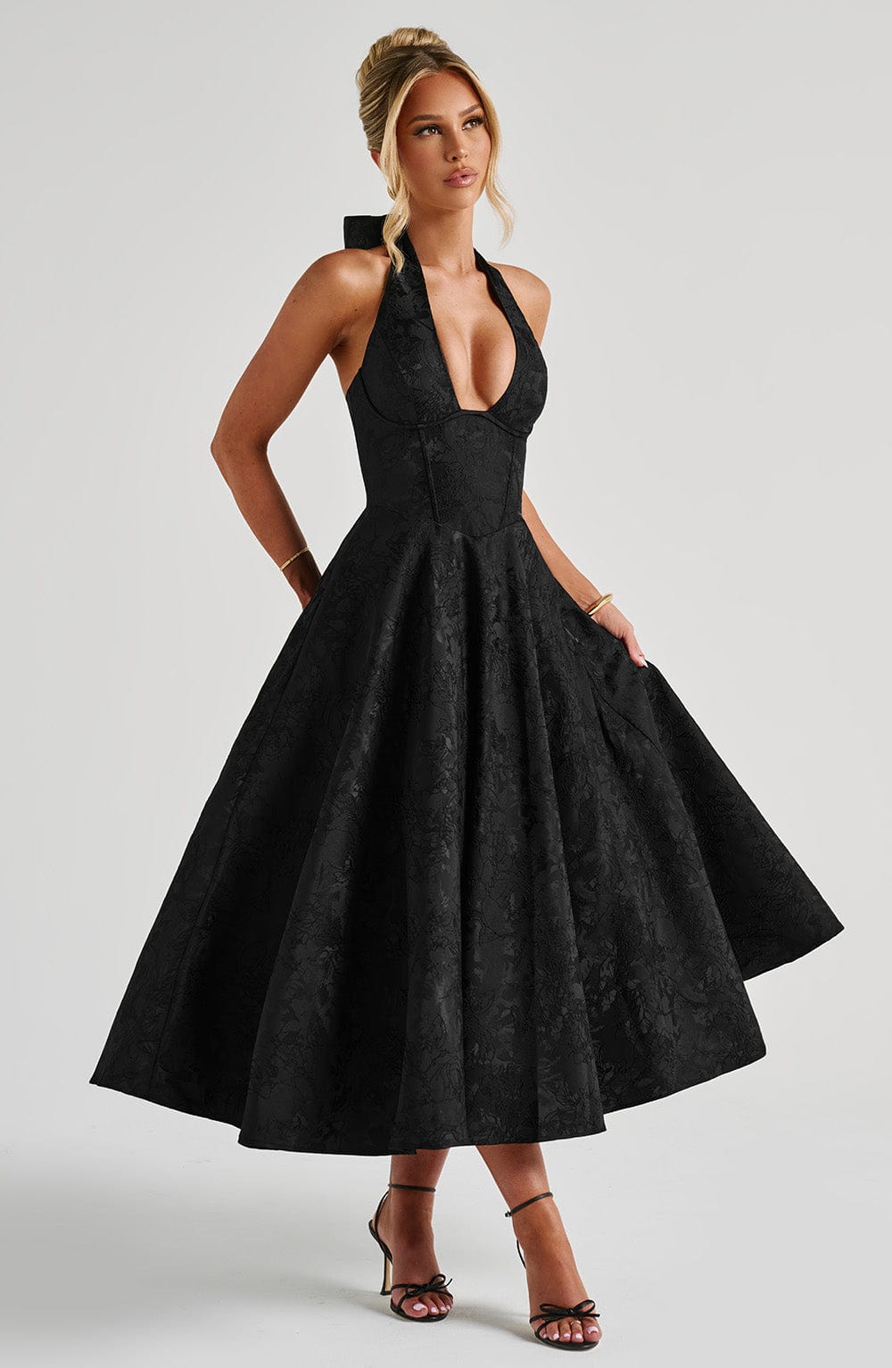 Eulalie - Abito Senza Espalda Elegante con Scollo a V