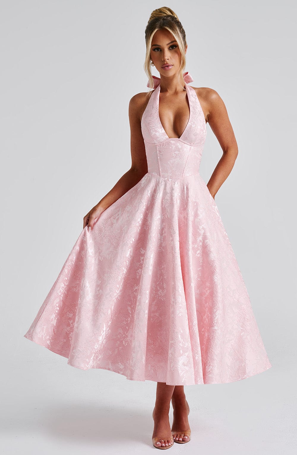 Eulalie - Abito Senza Espalda Elegante con Scollo a V