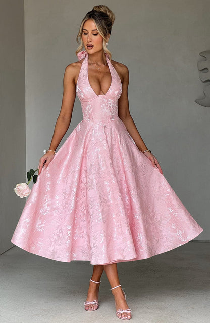 Eulalie - Abito Senza Espalda Elegante con Scollo a V