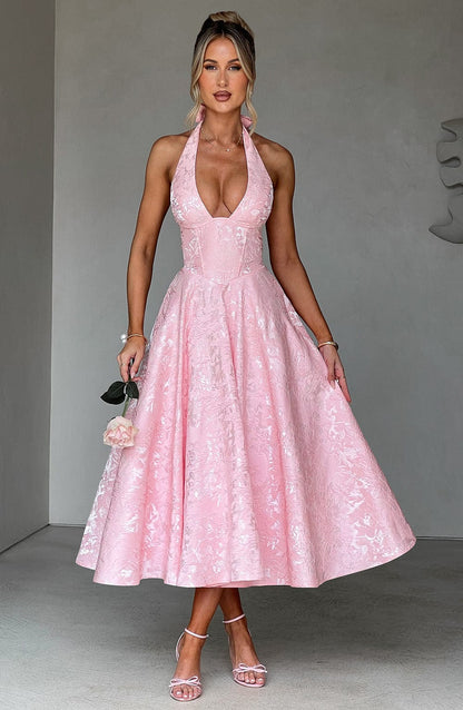 Eulalie - Abito Senza Espalda Elegante con Scollo a V