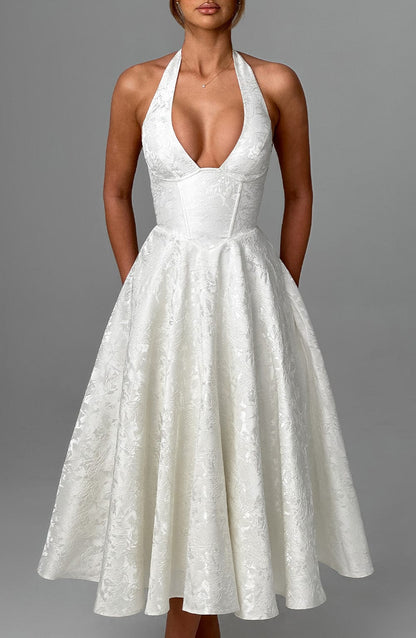 Eulalie - Abito Senza Espalda Elegante con Scollo a V
