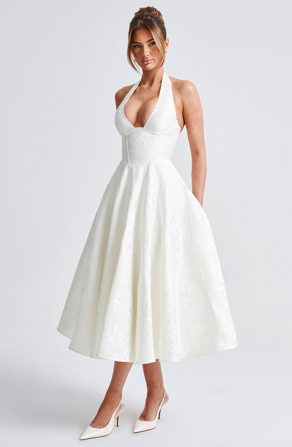 Eulalie - Abito Senza Espalda Elegante con Scollo a V