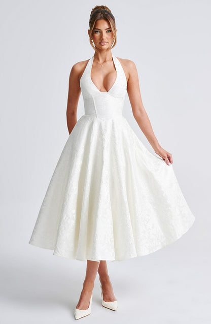 Eulalie - Abito Senza Espalda Elegante con Scollo a V