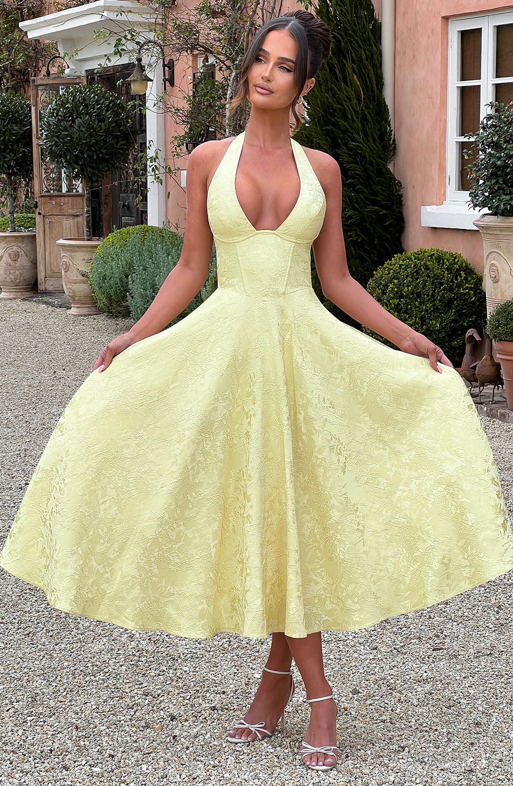 Eulalie - Abito Senza Espalda Elegante con Scollo a V