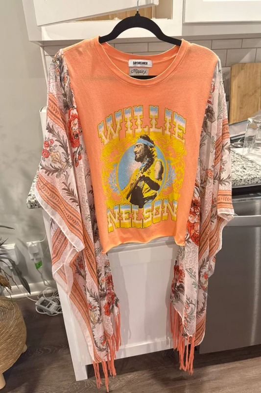 SIENNA – TOP KIMONO GRAFICO WESTERN VINTAGE