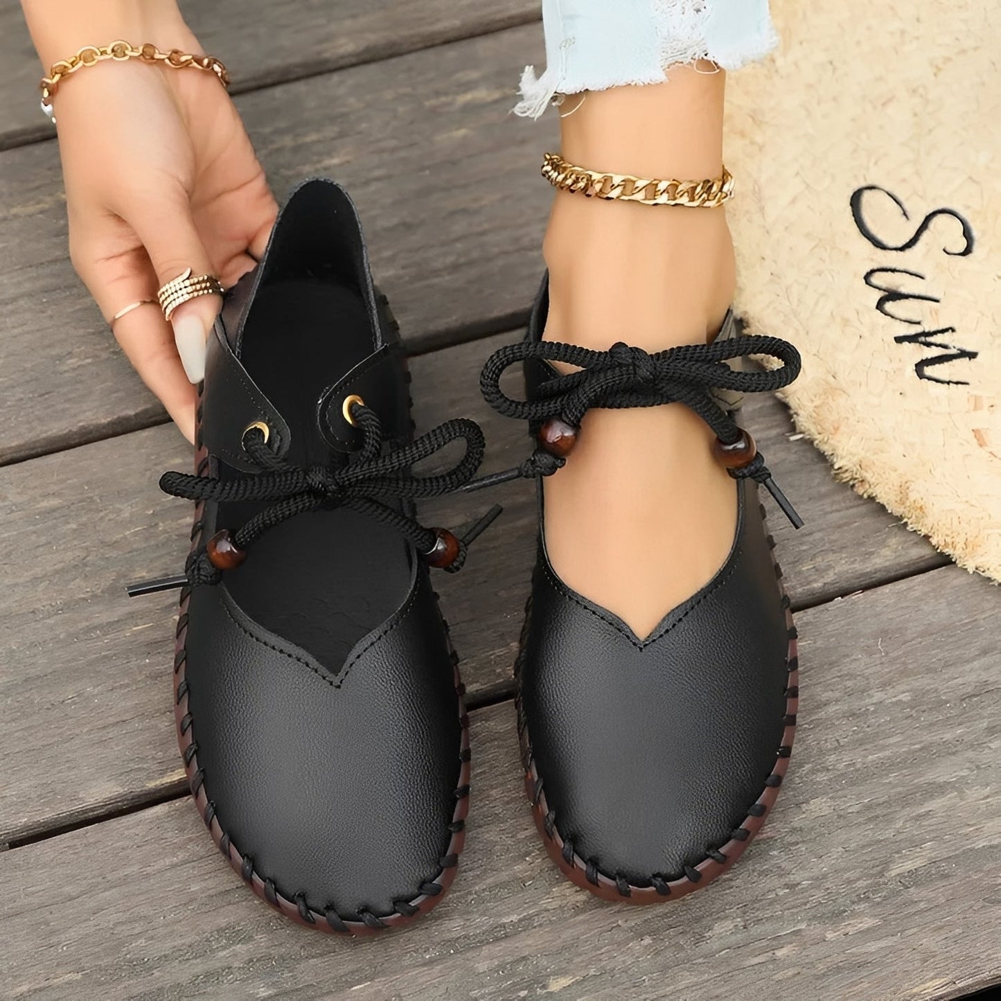 Carla - Scarpe classici con lacci e suola blanda da donna