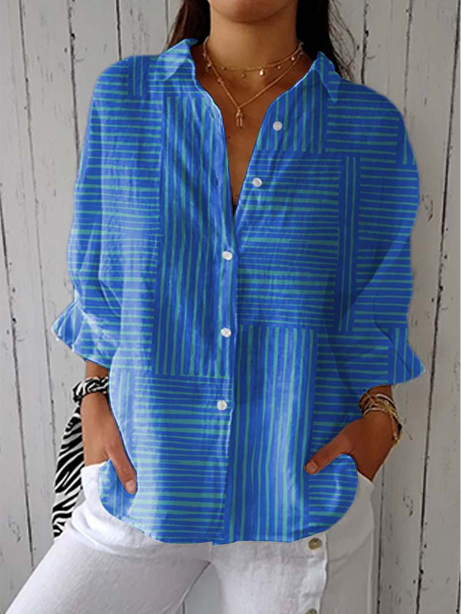 Feline | Blusa a Righe Azules
