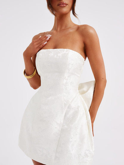 Abito mini Jacquard con Nudo Amelia