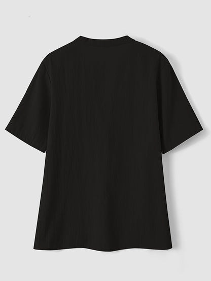 Sharron - Blusa elegante di collo a V con bottoni