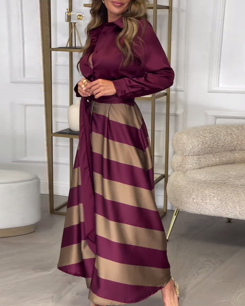 Ariana - Abito di Eleganza A righe