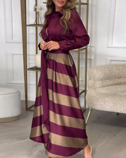 Ariana - Abito di Eleganza A righe