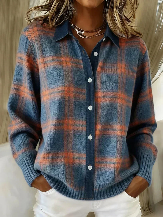 Gisèle – Maglione di maglia a quadri morbido