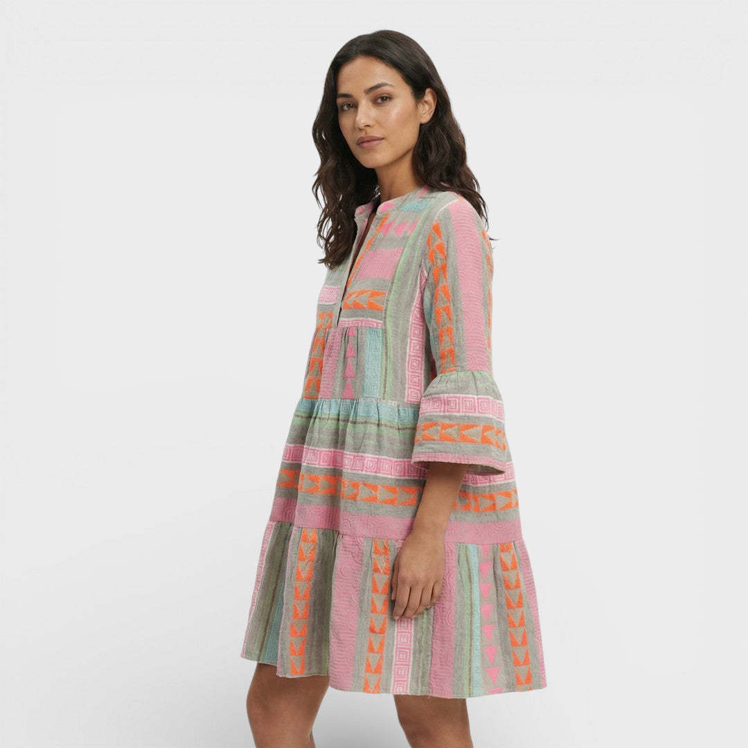 Abito Boho donna Stampa Fluido