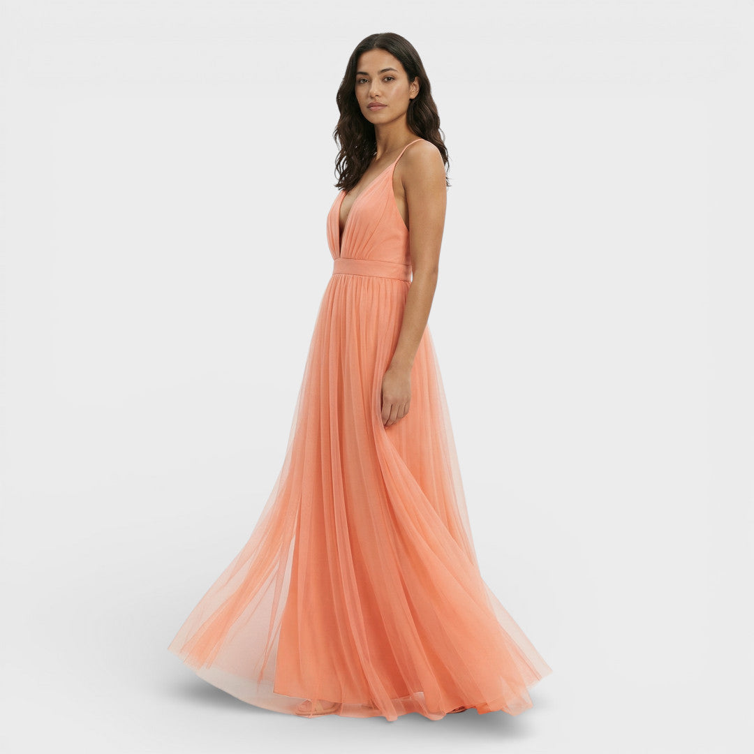 Abito maxi Fluido Arancione donna
