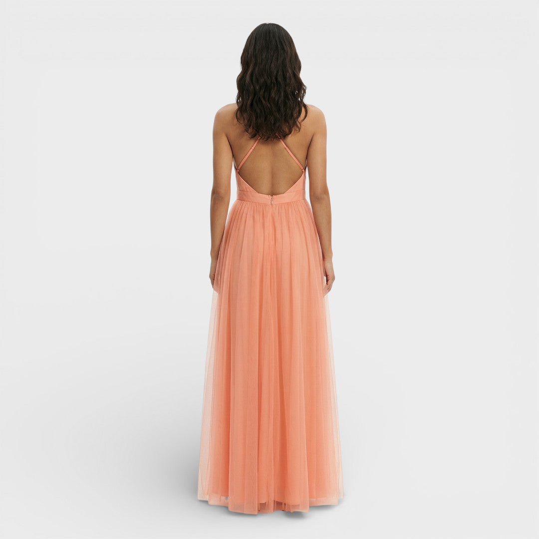 Abito maxi Fluido Arancione donna