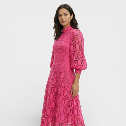 Abito midi Pizzo Collo alto