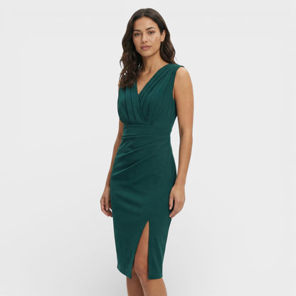 Abito midi Scollo Pico Spacco
