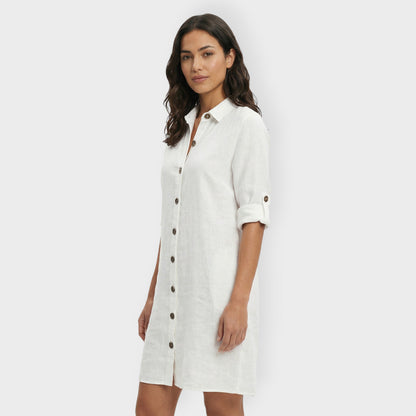 Abito chemisier Bianco donna Bottoni