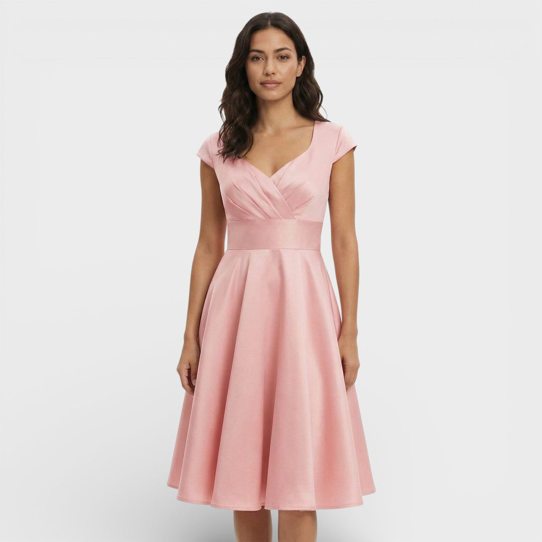 Abito midi Rosa Retrò Cocktail