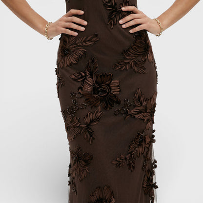Abito maxi Ricamo Floreale donna