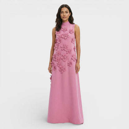 Abito lungo donna Fiori 3D