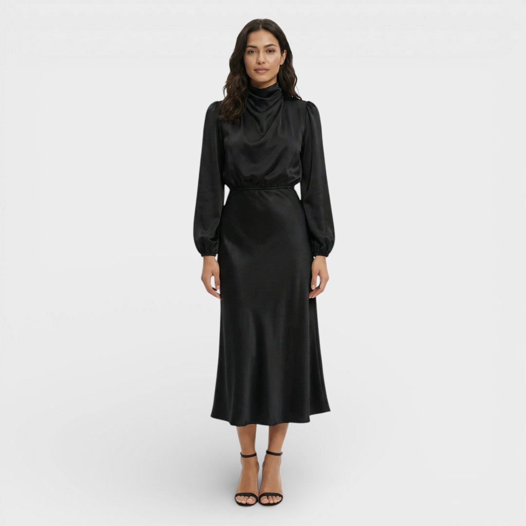 Abito midi donna Collo alto